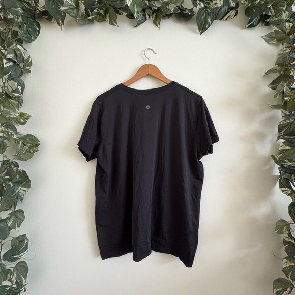 Lululemon Athletic Swiftly Tech Relaxed Short Sleeve Shirt Black Women’s Size 14 - Picture 2 of 7